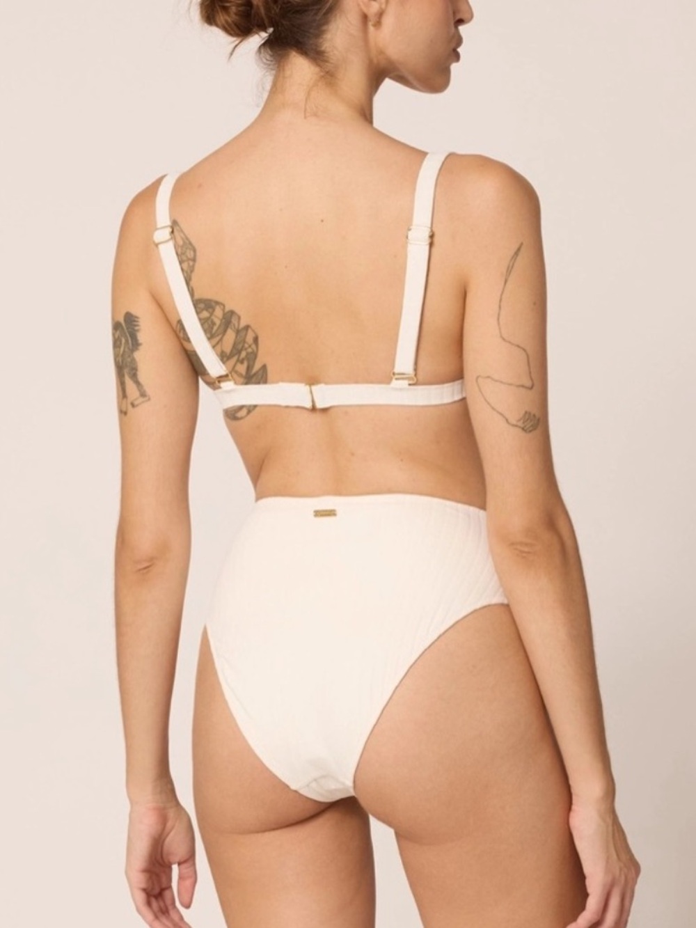 Cleobella Swim SET Katina Top Kimber Bikini Bottom Ivory Size Large - Picture 2 of 7